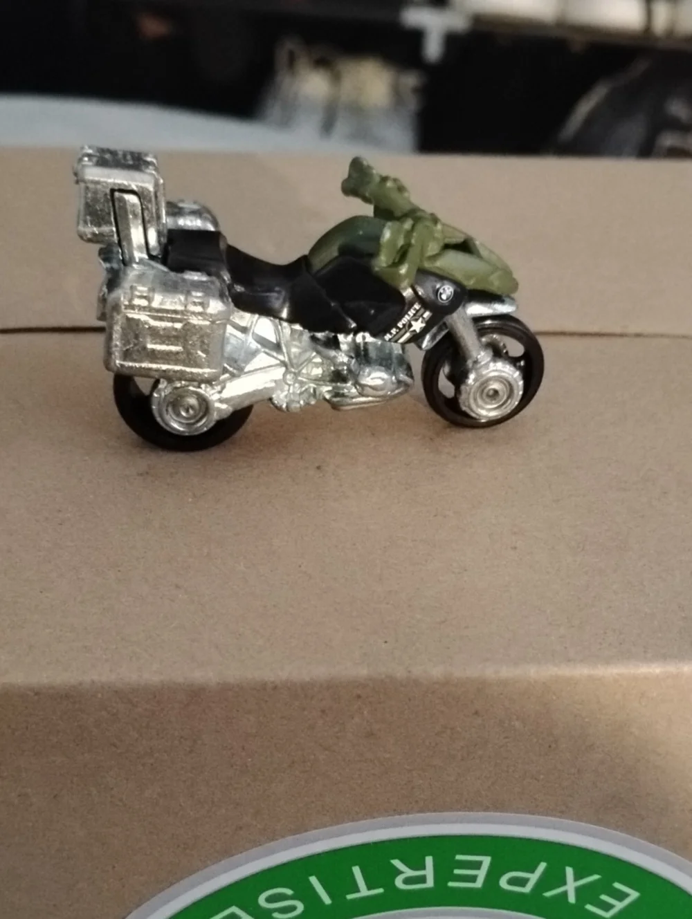 Die-Cast BMW M.P. Police Bike With Saddle Bags